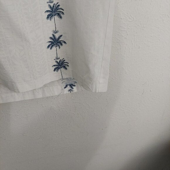 Pacific Legend Men's White Tropical Hawaiian Shirt Short Sleeve Palm Trees 3XL - Picture 7 of 9